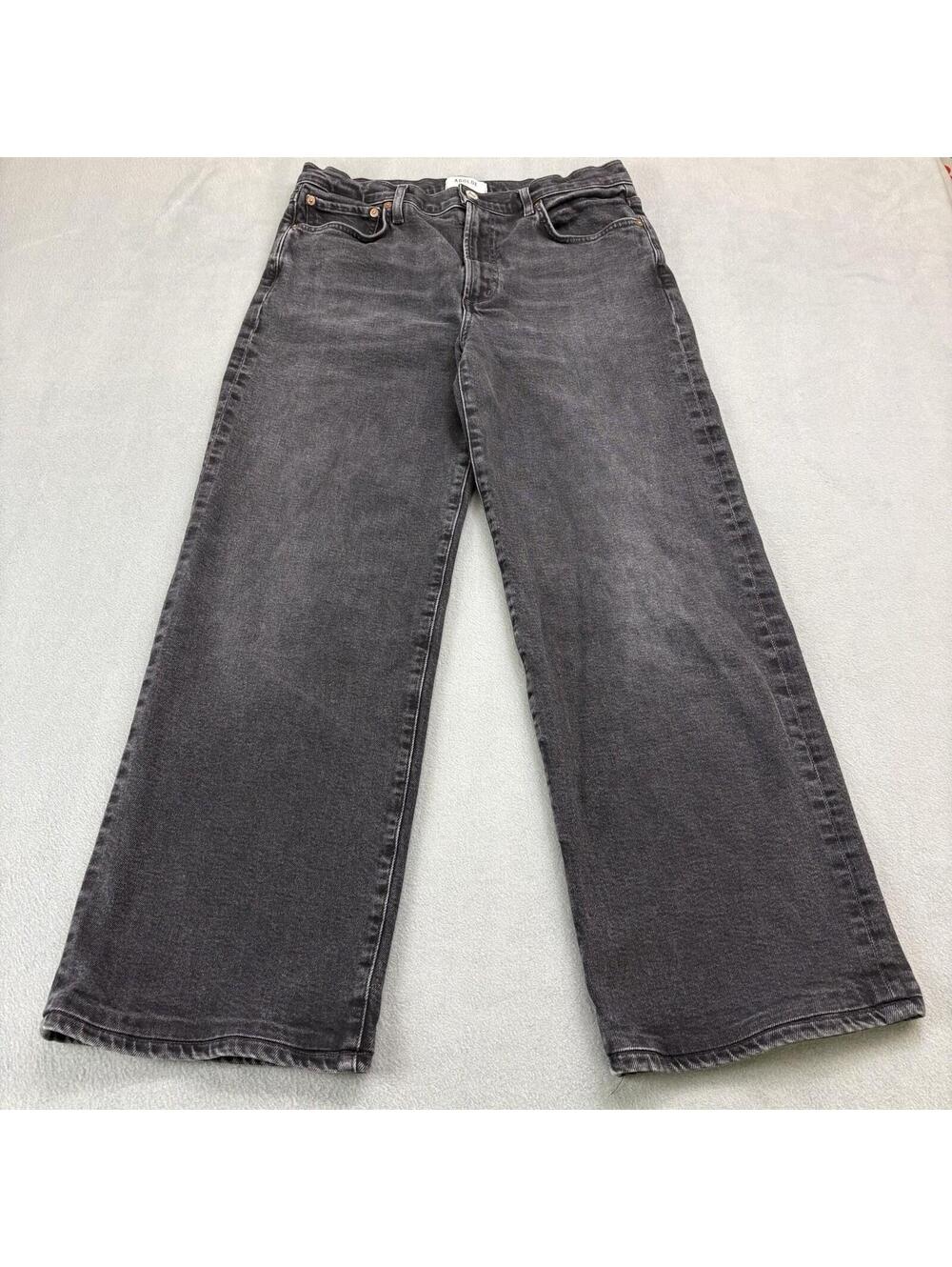 Agolde Harper Straight Leg Jeans Size 29 (Fit 32x27.5 in.) Black
